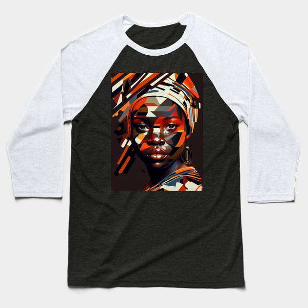 Modern woman in pop-art style Baseball T-Shirt by loucaski